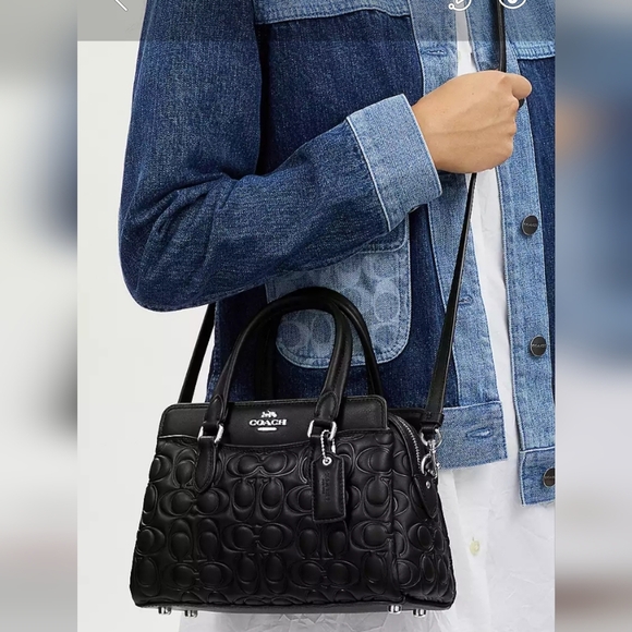 COACH NWT Purse Bag Satchel Crossby RARE Embossed Debossed LEATHER - Picture 14 of 14